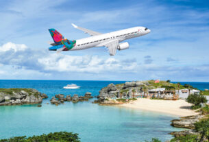 A220 nas cores da BermudAir
