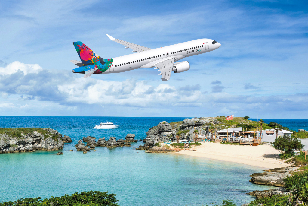 A220 nas cores da BermudAir