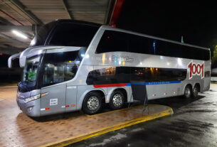 Ônibus da 1001, empresa do Grupo JCA (foto: Daniel R.Carneiro / DRC Imagem)