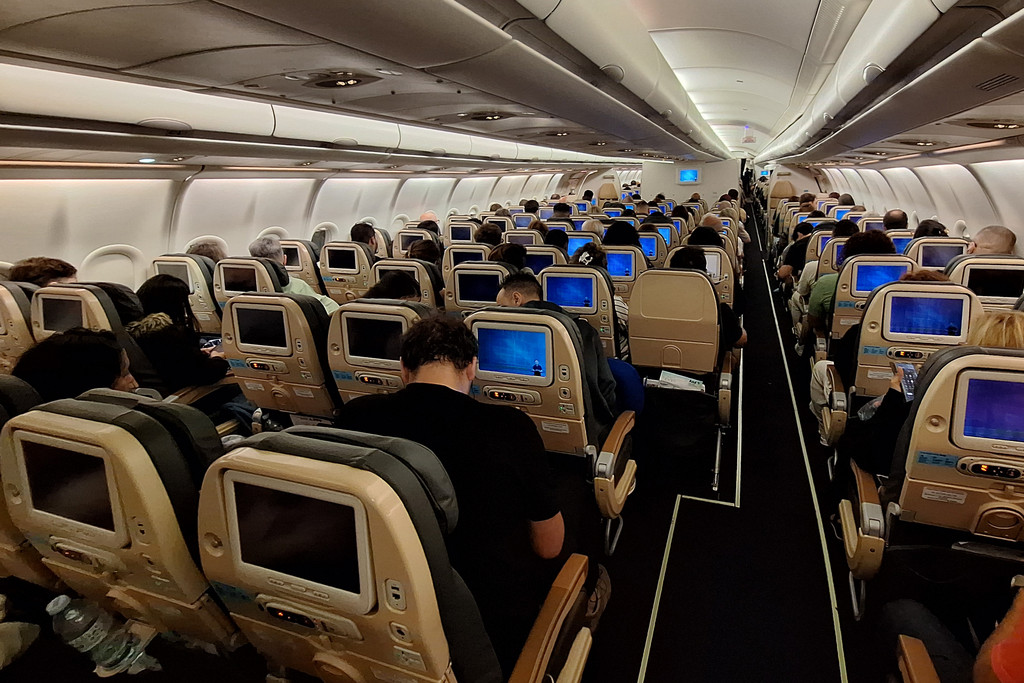 Interior de um Airbus A330 (foto: Daniel R.Carneiro / DRC Imagem)