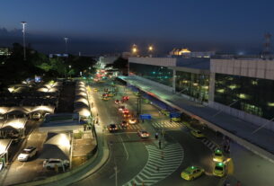 Aeroporto Santos-Dumont à noite (foto: Daniel R.Carneiro / DRC Imagem)