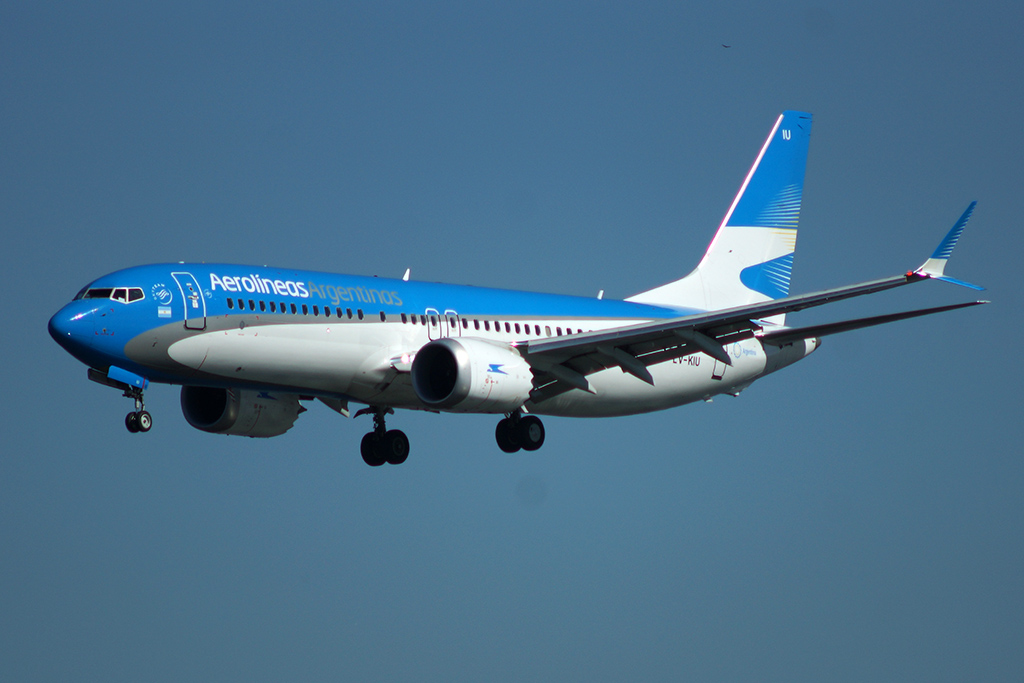 Boeing 737 MAX8 da Aerolineas Argentinas (foto: Daniel R.Carneiro / DRCImagem)