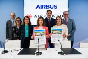 Representantes da Airbus e Air Canada
