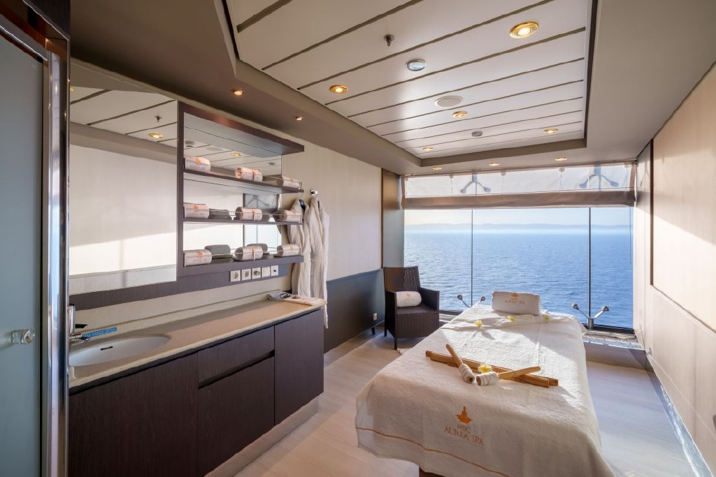Sala de massagem em um navio da MSC