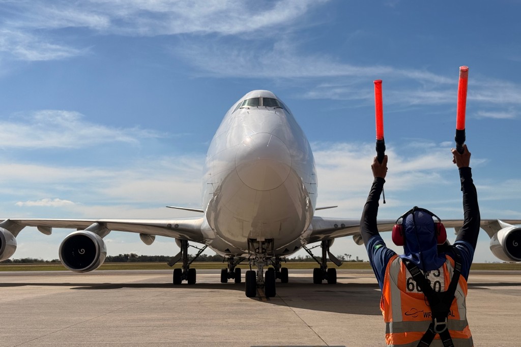 Boeing 747 cargueiro chega a Viracopos (foto: Isabella Assis)
