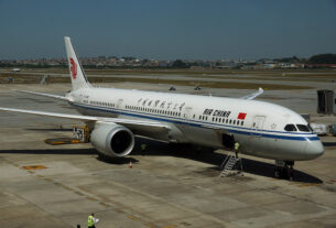 Boeing 787-9 da Air China em Guarulhos (foto: Daniel R.Carneiro / DRC Imagem)
