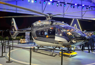 Stand da Helibras / Airbus Helicopters na LABACE (foto: Daniel R.Carneiro / DRC Imagem)