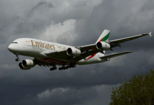 Airbus A380 da Emirates em London/Heathrow (foto: Daniel R.Carneiro / DRC Imagem)